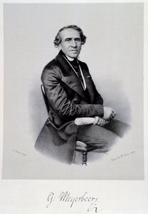 Giacomo Meyerbeer (1791-1864) német operaszerző portréja, metszet. 19. század. Bologna, Polgári Zenei Múzeum alkotó: Unknown artist