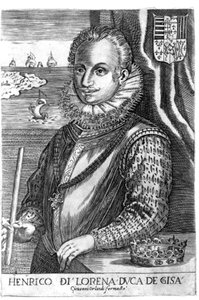 Guise hercegének portréja (I. Lotaringiai Henrik, Scalafre néven ismert (1550-1588)). 17. századi metszet. alkotó: Unknown artist