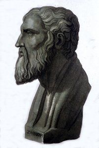 Eleai Zénó görög filozófus portréja (Kr. e. 495 - ie 430). alkotó: Unknown artist