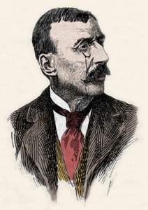 Jose Maria de Eeca de Queiros vagy Queiroz (1845-1900) portugál író és diplomata portréja. századi metszet alkotó: Unknown artist