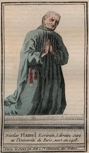 Nicolas Flamel francia alkimista (1330-1418) portréja - Metszet - Nicolas Flamel angol alkimista portréja - Metszet Magángyűjtemény alkotó: Unknown artist