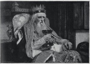 Thule királyának portréja Van der Ouderaa festményéről. „Le sun-du-dimanche” gravírozás alkotó: Unknown artist