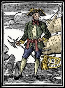 Edward England (? -1720) kalóz portréja. alkotó: Unknown artist