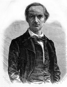 Charles Baudelaire költő portréja (1821-1867) Metszet a XIX. alkotó: Unknown artist