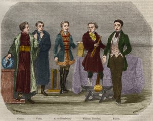 Georges Cuvier (1764-1832), Alessandro (Alexandre) Volta (1745-1827), Alexander Von Humboldt (Alexandre de Humboldt) tudósok portréi alkotó: Unknown artist