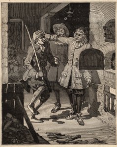 Kerámia: csőföld (finom fajansz). Az angol John Astbury (1688-1743) eljött John Philip és David Elers testvérek házába, hogy ellopja tőlük az új fehér fajansz titkát. Metszet 1885-ből a „Les arts et metiers illustres” című könyvében, A. alkotó: Unknown artist