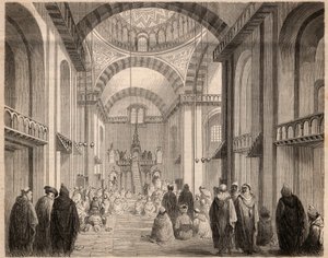 Ramadan (Muslim Careme) imák az algíri nagymecsetben 1862-ben. Metszet: „” Le Monde illustrious”” 1862-ből. Magángyűjtemény. alkotó: Unknown artist