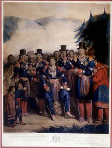 Az újonnan megválasztott huron törzs bemutatása alkotó: Unknown artist