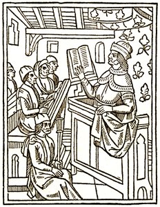 Professzor tanít egy székről alkotó: Unknown artist