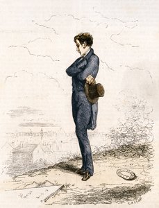 Rastignac egyedül maradt, néhány lépést tett felfelé a temetőben... alkotó: Unknown artist