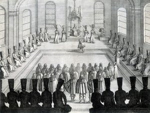 Holstein (Németország) nagyköveteinek fogadása Moszkvában 1632-ben. alkotó: Unknown artist