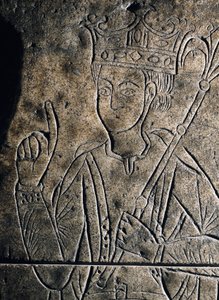 Sanchez II Garcia (1010-1029), kasztíliai gróf ábrázolása. Alacsony domborműves szobrok a San Salvador-kolostor sírján, Onában (Spanyolország). alkotó: Unknown artist