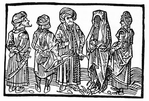 Szaracénok ábrázolása, Xilográfia a XV. alkotó: Unknown artist