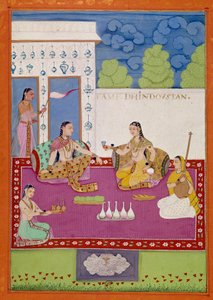 Hindusztán nő ábrázolása a Shah Alam udvarában. Niccolao Manucci (1639-1717) utazásait leíró kéziratból vett oldal, 17. század. Párizs, NL alkotó: Unknown artist