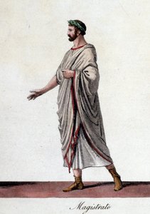 Egy római magisztrátus ábrázolása. század elejéről származó metszet. alkotó: Unknown artist