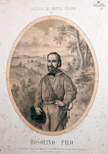 Risorgimento: "" Rosolino Pilo (1820-1860) olasz hazafi portréja "" alkotó: Unknown artist