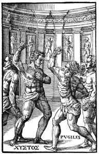 Római birkózók - a "Hieronymi Mercurialis de Arte Gymnastica" című velencei kiadásban alkotó: Unknown artist