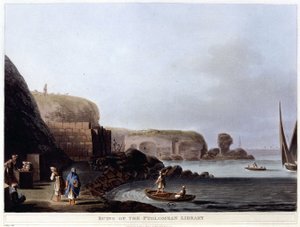 Az alexandriai Ptolemaioszi Könyvtár romjai – „” Látványok Egyiptomban, Palesztinában és az Oszmán Birodalom más részein”” alkotó: Unknown artist