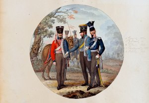 Orosz huszárok és lándzsák alkotó: Unknown artist