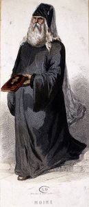 Orosz ortodox szerzetes. Metszés alkotó: Unknown artist