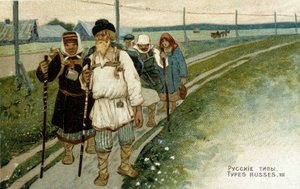 Gyalogos orosz utazók a XIX. alkotó: Unknown artist