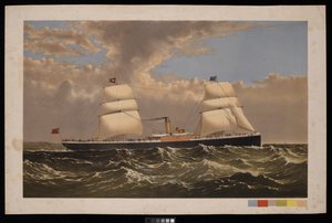 S S Bristol, White Star Line, 1875 körül (nyomtatás) alkotó: Unknown artist