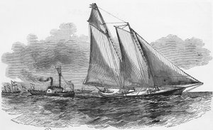 Vitorlázás: Amerika a Cowes-regattákon a verseny élére - metszet, Bibl. des arts deco alkotó: Unknown artist