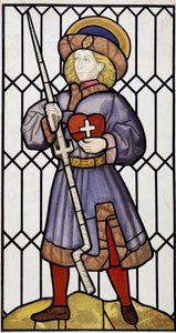 Szent Erasmus egy ólomüveg után Saint Quentinben alkotó: Unknown artist