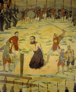 Saint Pierre Dumoulin Borie, Dong Hoi vértanúja, Tonkin 1838-ban. Névtelen festmény a 19. századból. alkotó: Unknown artist