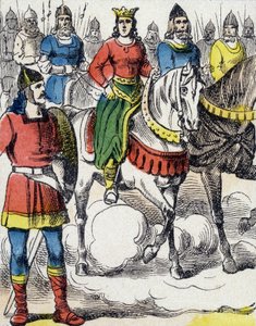 Sainte Clotilde (475-545) nagybátyja, Gondebaud, Bourgondes királya (480-516) gyámsága elől menekült, aki családja gyilkosa volt. alkotó: Unknown artist