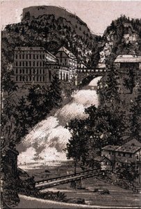Salzkammergut, Ausztria: kilátás a Gastein-völgyre. in "" A világ 168 nézetet szemléltet"" Keltezés nélküli (XIX. század vége) alkotó: Unknown artist