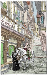 Szász legenda: Godiva (Lady Godiva vagy Godgifu), egy szász nő, aki az 1000. év elején meztelenül kelt át az angliai Coventry utcáin, hogy rávegye férjét, hogy csökkentse az általa kivetett adókat katonai tábor alkotó: Unknown artist