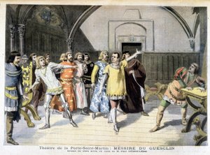 A „Messire Du Guesclin” című darab jelenete, Paul Déleède drámája, a Porte Saint Martin színházában. A Le petit Journalban, 1895.11.03. alkotó: Unknown artist