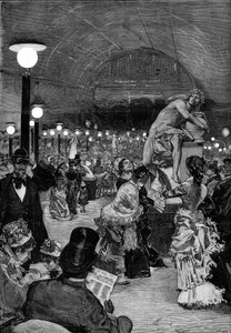 Szoborszoba a párizsi Champs-Elysees (Champs Elysees) Salon de 1879-ben. Metszet a „Le monde illustrious”-ban alkotó: Unknown artist
