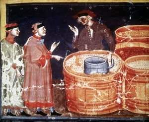 Kézműves boltja egy 14. századi miniatűr kéziratból. alkotó: Unknown artist