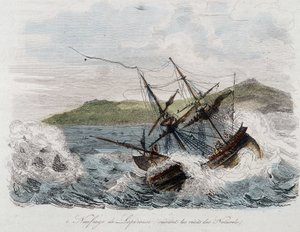 Jean-Francois Galaup, La Perouse grófja (Jean Francois Laperouse) hajójának elsüllyedése alkotó: Unknown artist