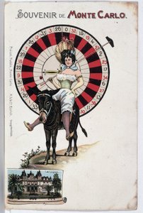 Szuvenír képeslap Monte Carloból, 19. század vége alkotó: Unknown artist