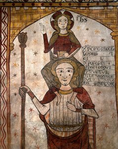 Szent Kristóf, aki a kisded Jézust hordozza, 1285 körül (freskó) alkotó: Unknown artist