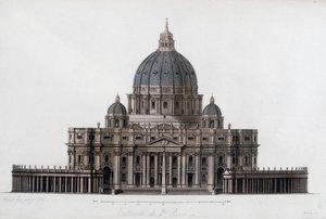 A római Szent Péter-bazilika a Vatikánba (San Pietro in Vaticano). Jules Ferrario "" A régi és modern kosztümben" 1819-1820. alkotó: Unknown artist