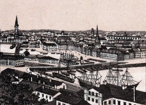Stockholm, Svédország: kilátás a városra (Általános nézet). in "" A világ 168 nézetet szemléltet"" Keltezés nélküli (XIX. század vége) alkotó: Unknown artist