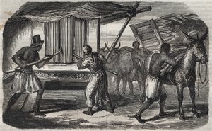 Cukorgyártás: cukornádmalom a nyugat-indiai cukorgyárban. Metszet 1859-ből. alkotó: Unknown artist