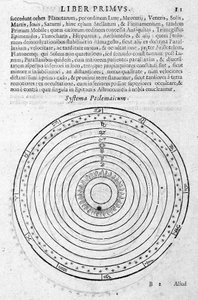 Ptolemaiosz rendszere – Andrea Argoli "Ephemeride 1630-1680" című művében alkotó: Unknown artist