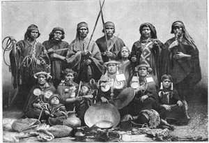 Az araukánok a párizsi akklimatizációs kertben 1883-ban. alkotó: Unknown artist