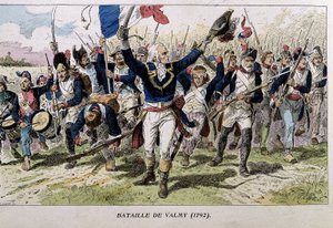 A valmyi csata (1792) - metszet, 19. század vége alkotó: Unknown artist