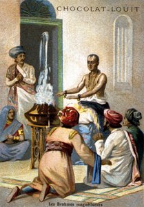 A Brahman mágnesezők. század végi kromolitográfia.. alkotó: Unknown artist