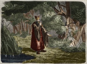 A kínai Ling Mon (Ling-lun) (Lihng-lewn) egy bambusz szárába fújva fedezi fel a hangolást. Kr.e. 27. század. Metszet 1859-ből a „Le Musee Des Sciences”-ben alkotó: Unknown artist