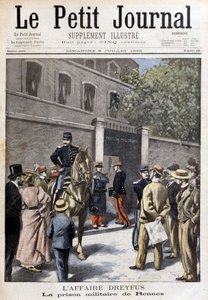 A Dreyfus-ügy: Rennes-i katonai börtön – a „Le Petite Journal” 1899.09.07. alkotó: Unknown artist