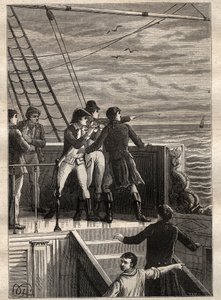 Nicolas Baudin (1754-1803) expedíciója a déli földekre (1800-1803): New Holland (Ausztrália) tengerészei fátylat jelentenek a láthatáron – az illusztráció a „18. századi nagy tengerészek” c. alkotó: Unknown artist