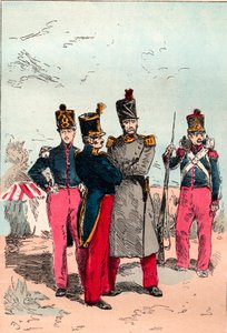 A francia Armee Louis Philippe uralkodása alatt 1830-tól 1848-ig - Vonal - Metszet 1882-ből a „Histoire de dix ans: 1830-1840”-ben” Louis-Blanc (1811-1882) alkotó: Unknown artist