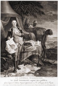 Washington tábornok (1732 - 1799), az eredeti festmény után vésve, amely de la Fayette márkié volt. alkotó: Unknown artist